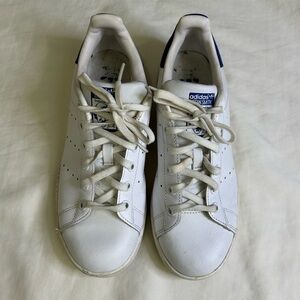 Adidas Stan Smith Classic White / Royal Blue Sneakers Women's Size 5